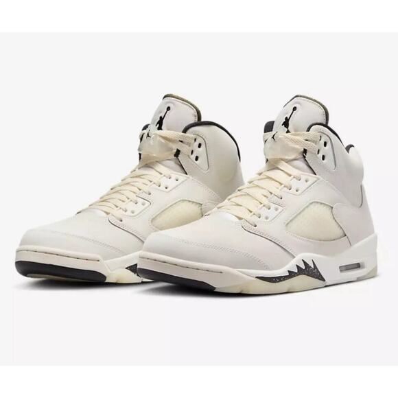 Nike Air Jordan 5 Retro "Sail Orewood" Men's Size 10 Sneakers FN7405-100 - Picture 1 of 11